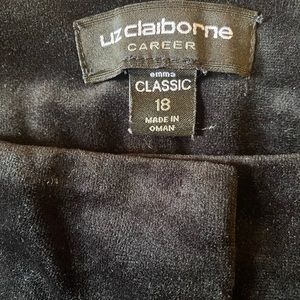 Classic Liz Claiborne Black Velvet Woman’s pants/slacks- size 14